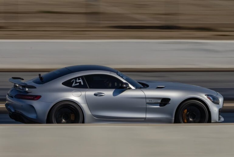 Got a surprise [Mercedes AMG GT R] at the Drag Strip, it did a 9.80
