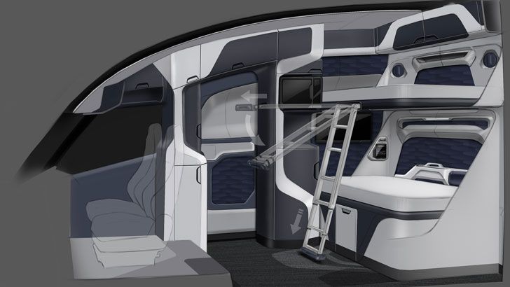 Mercedes-Benz NextGenH2 (coming 2026) and Nikola Tre FCEV, feature dedicated sleeper cabins designed for driver comfort and safety with advanced hydrogen monitoring systems.