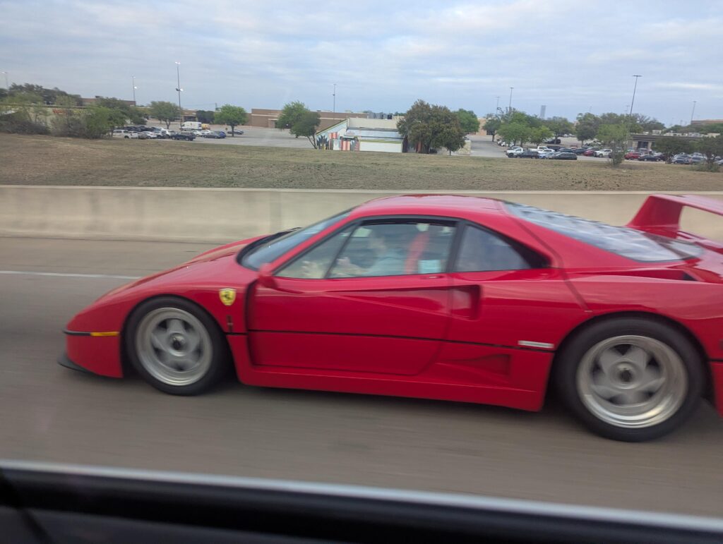 Saw [Ferrari F40] in Austin Today