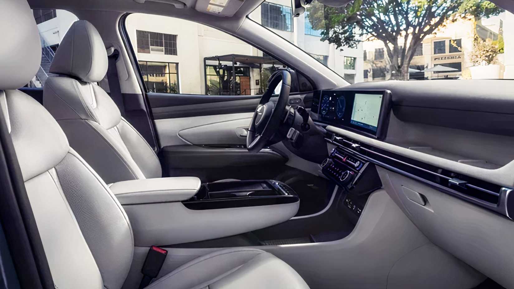 2026 Hyundai Tucson Hybrid front cabin side shot