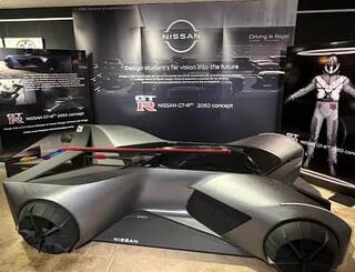 Nissan GTR-X 2050, apparently it's supposed to be a "wearable" autonomous electric vehicle where you control it by thought