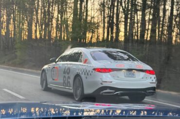 [Mercedes S-Class] Part of Mercedes-Benz International “140 Years. 140 Places.” program. This is 1/3 cars touring six continents showcasing the innovation of the brand over the last 140 years. Spotted on I20-W near Oxford, AL.