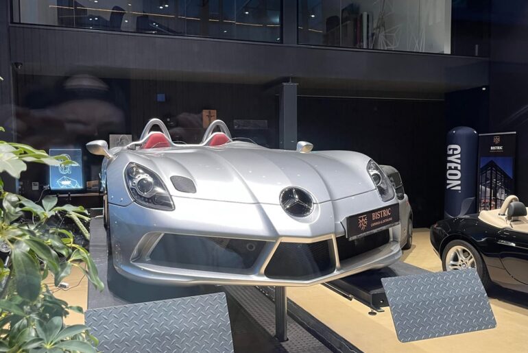 [Mercedes-Benz SLR McLaren speedster] I have never seen a Mercedes like this before. I researched this car and apparently there’s only 75 of them ever made? If anyone has any information about this Mercedes, I would love to know!