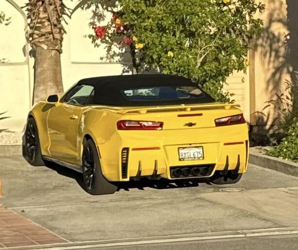 V6 Camaro with a C7 Corvette bumper & exhaust, the official car of…
