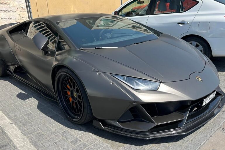 saw this [Lamborghini Huracan Evo Liberty Walk] near my workplace