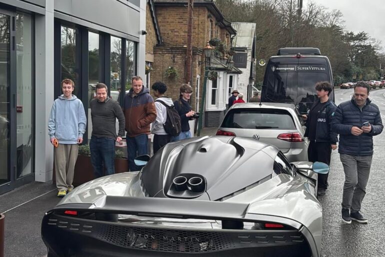 [Aston Martin Valhalla] at new dealership near London