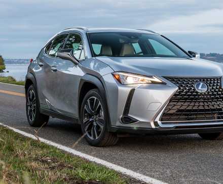 Front 3/4 shot of a 2019 Lexus UX