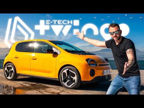 Renault Twingo e-tech review – driving on Ibiza roads (French but automatic English subs)