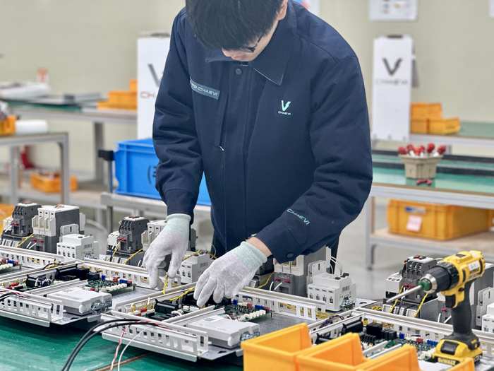 [Picture = CHAEYOUNG's electric car charger manufacturing site]