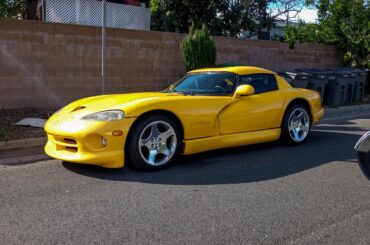 So bright there's a ray of light coming off of it [Dodge Viper]