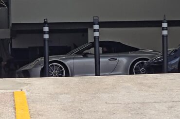 1 of the 9 [Porsche 911 Speedster] in méxico at a dealership's garage