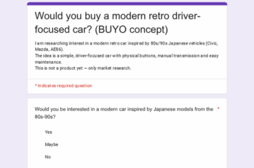 Would you buy a modern retro driver-focused car?