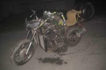 How did this builder solve the drivetrain on a CZ 175 with a Lada Samara 1.3 engine?