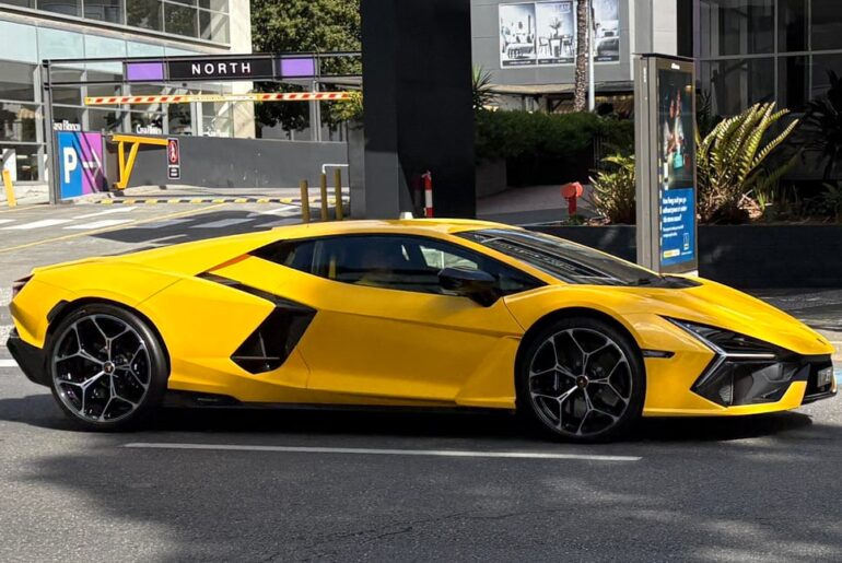 Yellow [2025 Lamborghini Revuelto] cruising in Brisbane, QLD