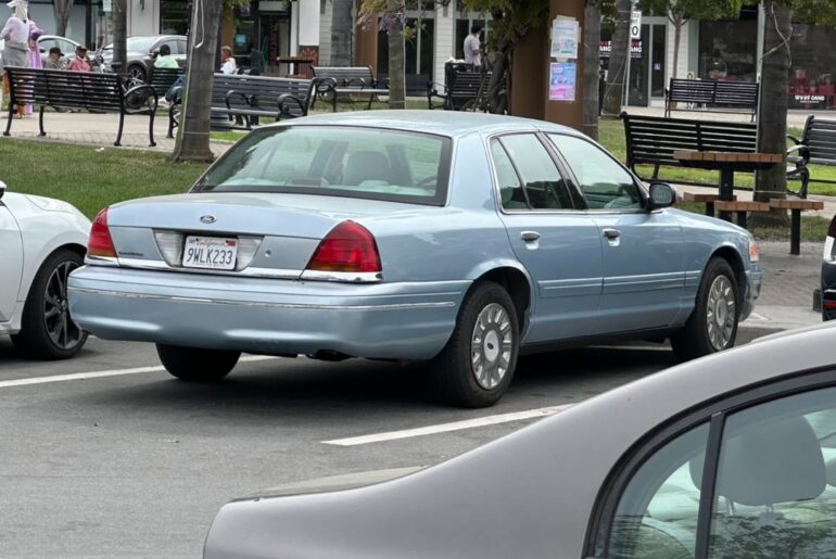 A blue Ford Crown Victoria and some more random cars from today.