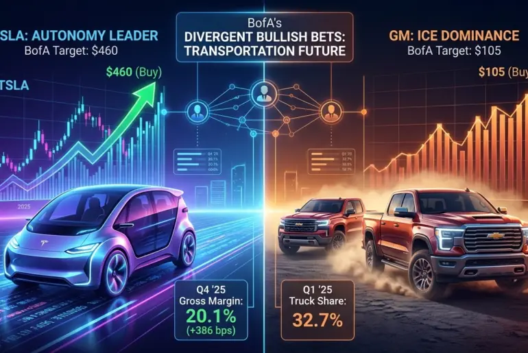 Tesla and General Motors: BofA Bets Big on Autonomy and ICE Dominance With Bold Price Targets