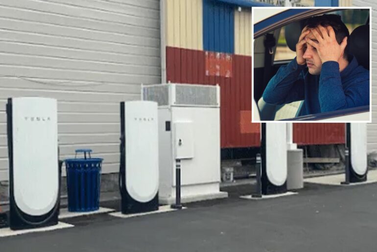 SF residents rage over chaos at Tesla charging lot