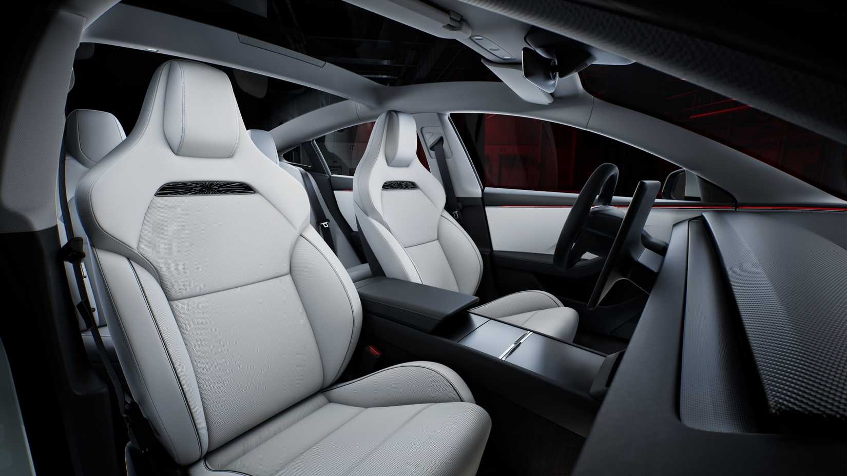 Updated Tesla Model 3 Performance -- Front Seats
