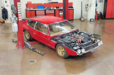 Saw this [ Lamborghini Espada ] getting some maintenance.