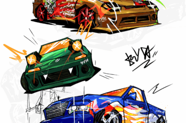 hey guys, i draw somewhat obscure tuned cars and wanted to share some of my stuff!