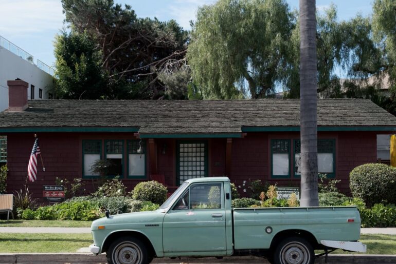 Sweet little [1971 Toyota Hilux] pickup in Coronado