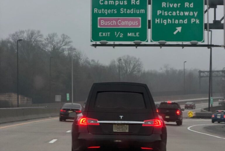 I had no clue these existed… (Tesla Model S hearse)