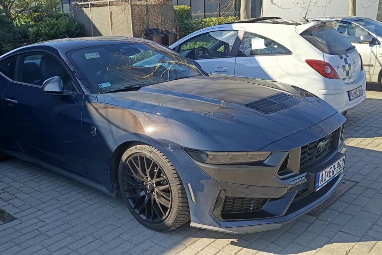 Saw a [Ford Mustang Dark Horse] on the way to the gym