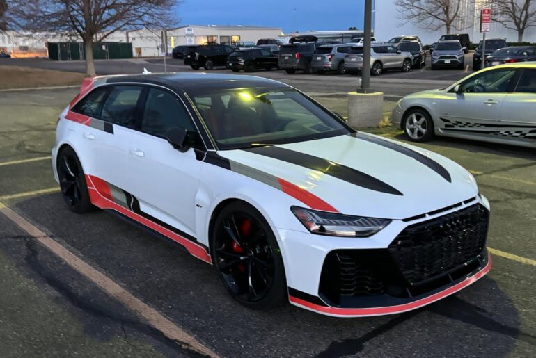 Not the same [2025 Audi RS6 GT] 1/660 in the world, 1/85 in the USA that that other guy saw. Spotted in Colorado at an airport