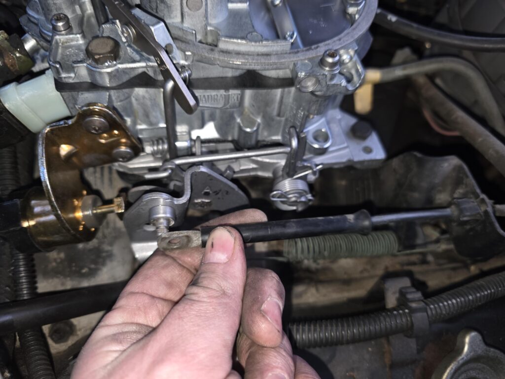 Throttle cable to short.