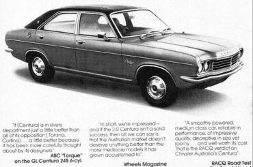 Chrysler Centura the official car of?