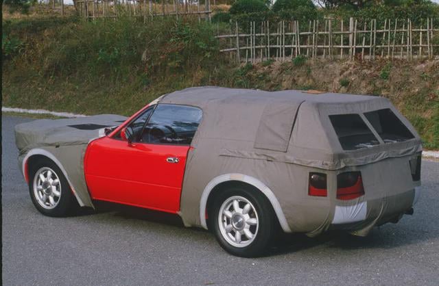 The first running prototype for the Mazda MX5/Miata, disguised as a wagon
