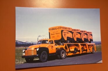 vintage Uhaul trailer truck