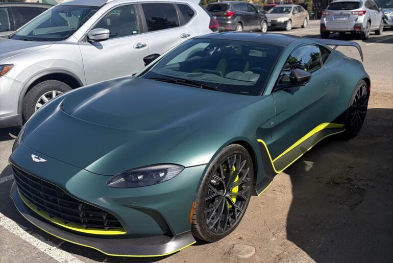 [Aston Martin Vantage] - strip mall parking lot South Lake Tahoe
