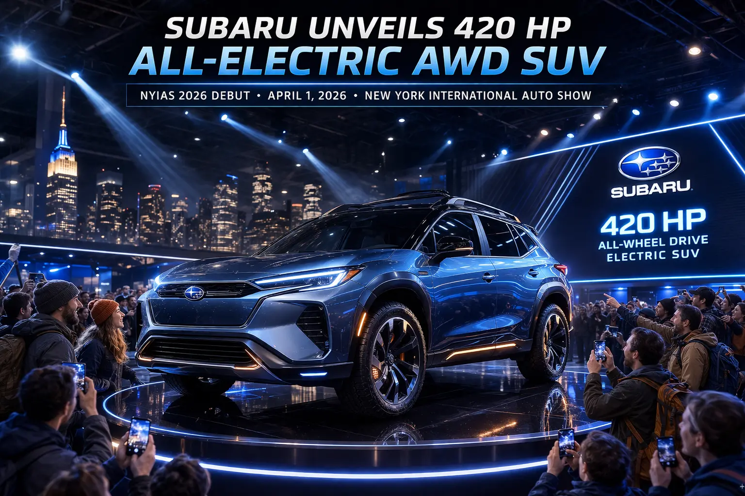 Subaru Unveils 420 HP AWD Electric SUV Ahead of NYIAS 2026, Expanding Its EV Lineup - Image 1