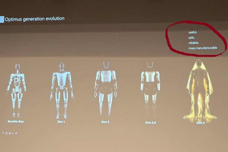 Tesla Optimus Gen 3 Silhouette Revealed by Program Lead