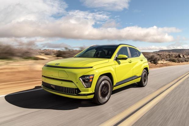 This photo provided by Hyundai shows the 2024 Kona Electric.