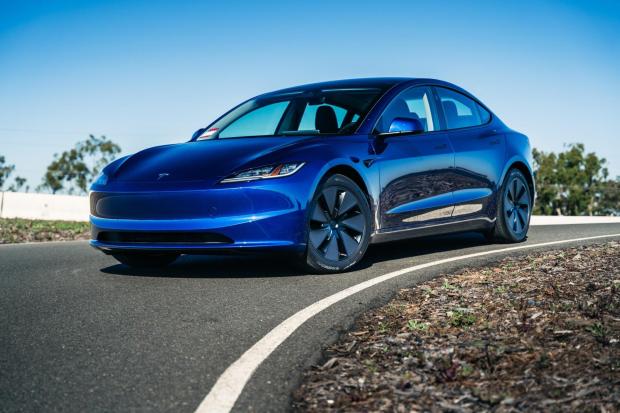 This photo provided by Edmunds shows the 2024 Model 3.