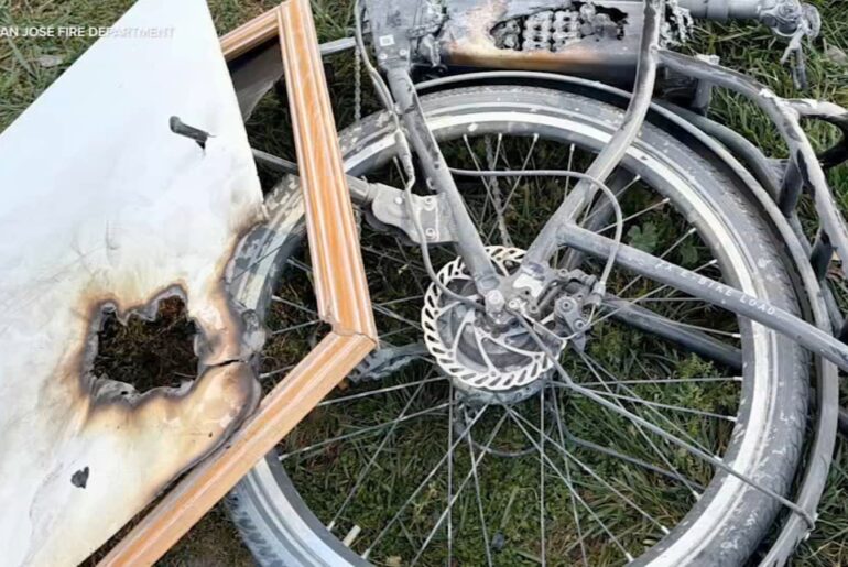 Man's death from battling e-bike lithium-ion battery fire prompts warning from San Jose Fire Department