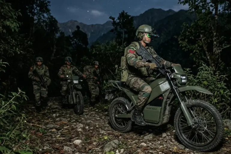 Indian Army Embraces Electric Mobility With Silent Scout Motorcycles For Enhanced Tactical Covert Operations