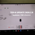 Tesla software update 2026.2.9 in Europe shows FSD v14-like blue glow under the vehicle when Summon is engaged.