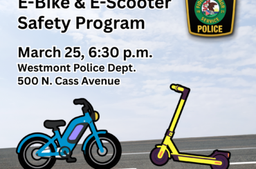 Westmont Police Host E-Bike Safety Program March 25 • Westmont, IL