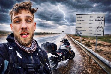Riding an Electric Motorcycle to Western Sahara is tough!