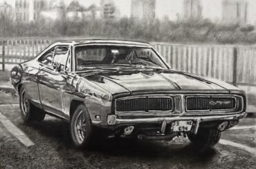 My drawing of a 1969 Dodge Charger