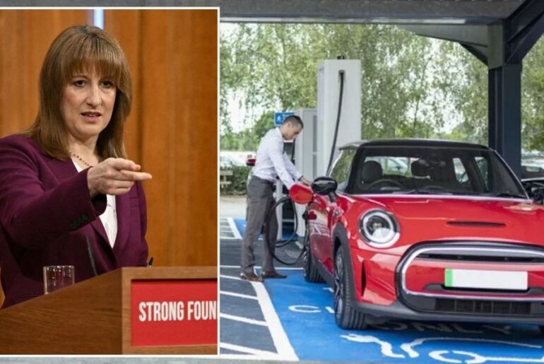 Rachel Reeves slaps EV drivers with £640 car tax bill causing 'speed bumps' for thousands
