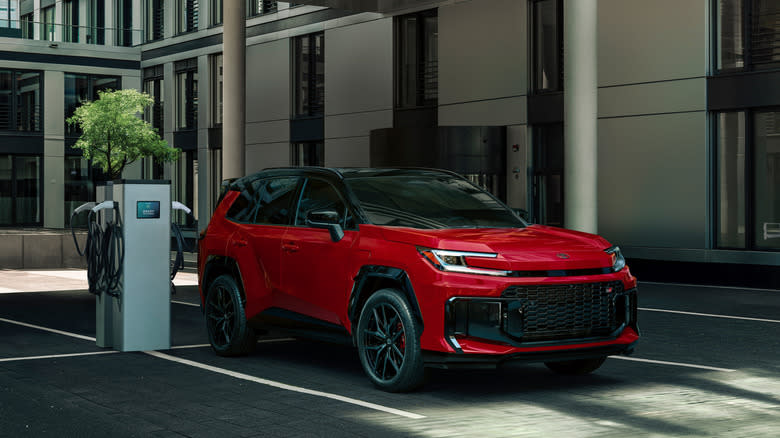 Toyota RAV4 PHEV front 3/4 charging