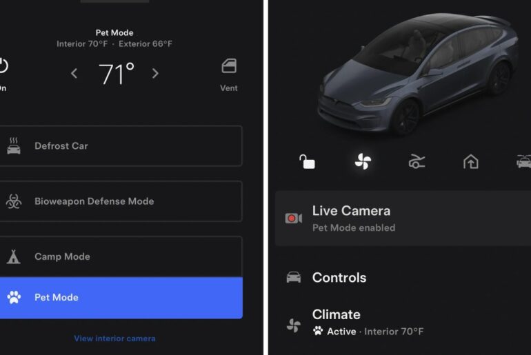 Tesla Rebrands Dog Mode to Pet Mode, Adds New Features