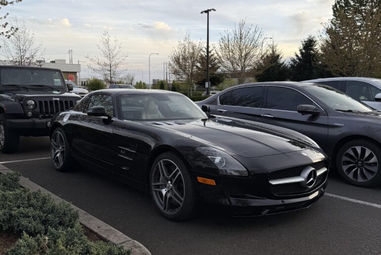 [Mercedes SLS AMG] out here at top golf in Hillsboro, OR