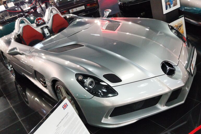 Not a very good picture, but here's a Mercedes-Benz SLR McLaren Stirling Moss Edition [8160x3672]