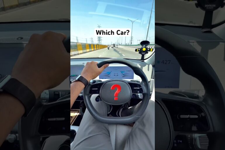 Guess this Luxury Electric Car that I'm driving? #manishbhardwaj #evcars #latestcars #shorts