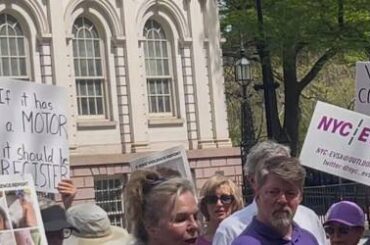 Group Rallies at City Hall for Registration of E-Bikes